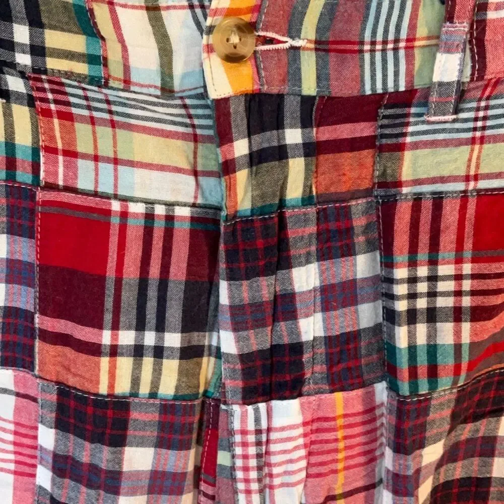 Men’s Preppy Castaway Nantucket Island Madras Plaid Shorts, 42